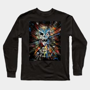 Splattered Skull Long Sleeve T-Shirt